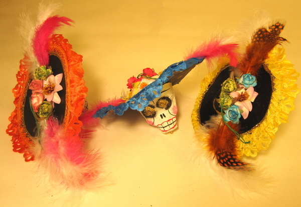 Catrina Ornament, S/3 | Day of the Dead Ornaments, Paper Mache