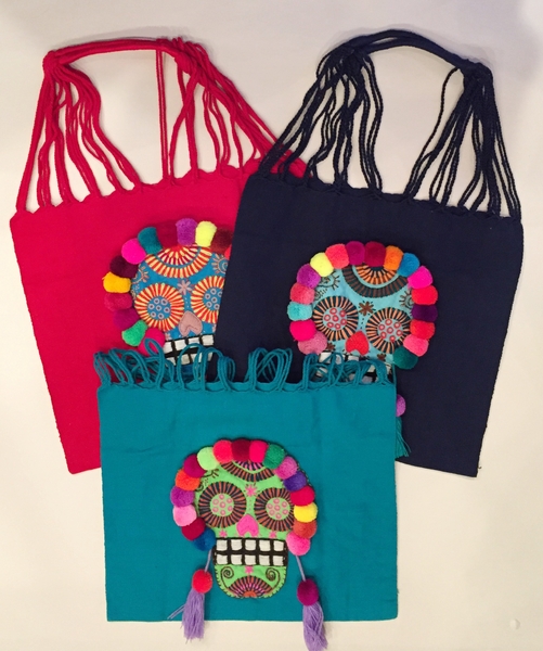 Loom Embroidered Tote with Catrina | Hand Embroidered Textiles