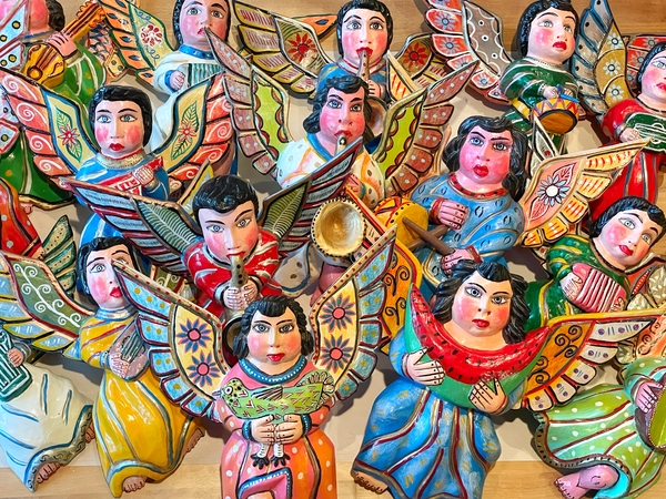 Colorful Angels from Guerrero, S/2 | Guerrero Folk Art