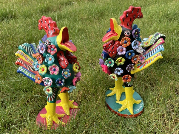 Rooster with Flowers, Small |  New Arrivals