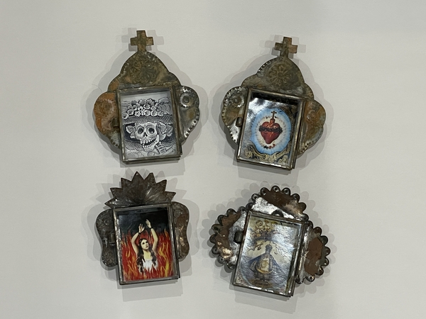 Antiqued Mini Nichos with Assorted Images , S/4 |  New Arrivals