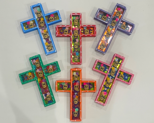 Frida Calavera Cross, S/2 | Mexican Crosses, Assorted