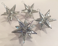 Image Moravian Tin Star Ornament, Set of 10