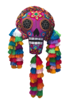 Image Giant Embroidered Calavera with Braid and Tassels