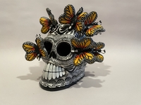 Image Skull with Monarch Butterflies