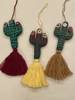 Image Saguaro Cactus Ornament with Flowers