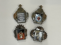 Image Antiqued Mini Nichos with Assorted Images , S/4